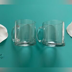 Clear Glass Mug Set of 2
